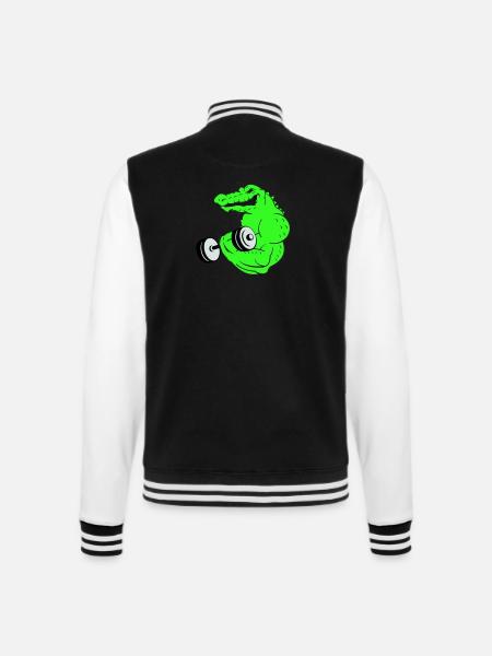 fitness crocodile 02 - College-Sweatjacke - Schwarz/Weiß