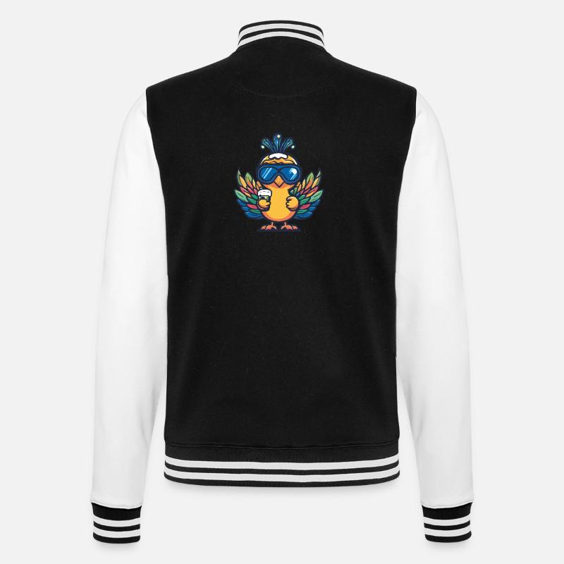 Bière d’après-ski Peacock Bird - Veste Teddy - noir/blanc