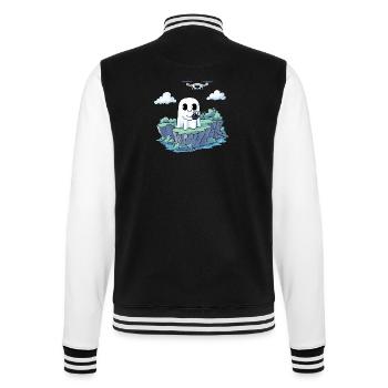 Geist Drohne Halloween - College-Sweatjacke - Schwarz/Weiß - Hinten - Marisol (170cm)