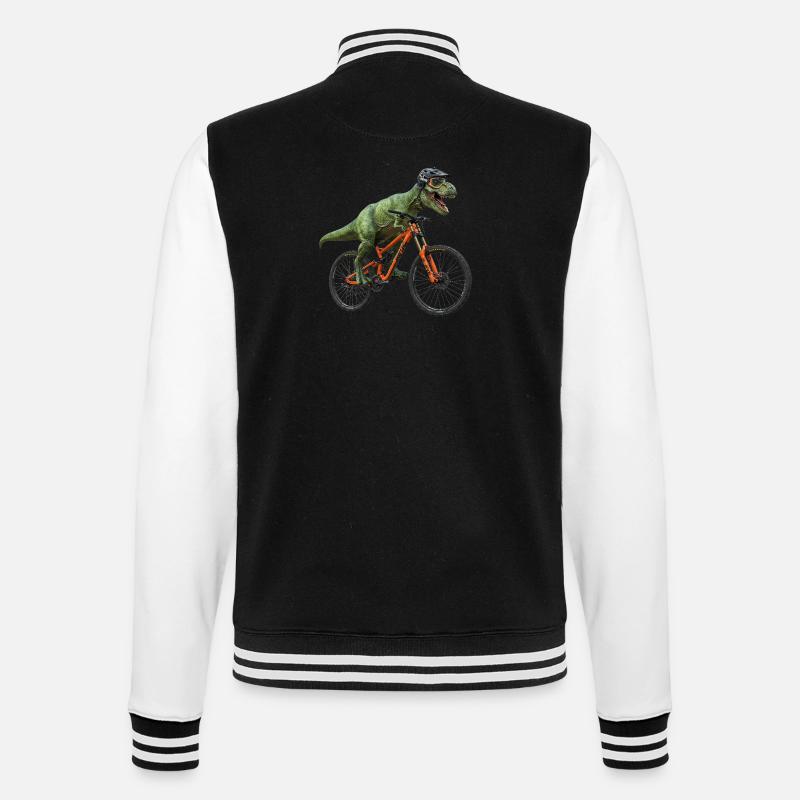 Bikosaurus Rex - College-Sweatjacke - Schwarz/Weiß