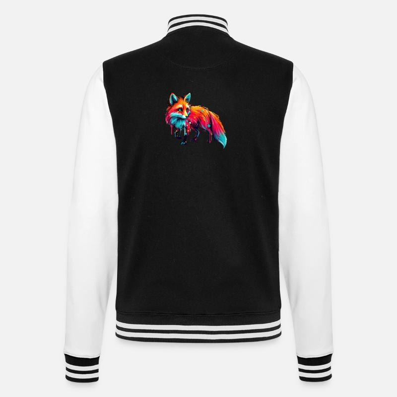 fuchs paint - College-Sweatjacke - Schwarz/Weiß