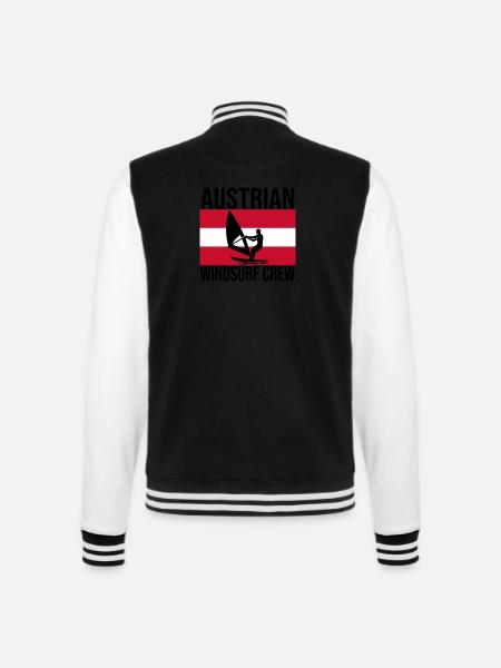Austrian Windsurf Crew Shirt - College Sweat Jacket - black/white