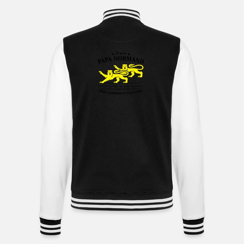 papa normand guepar or - Veste Teddy - noir/blanc