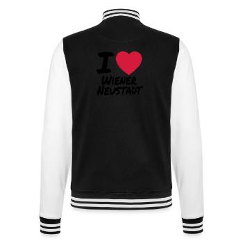 I Love Wiener Neustadt - College-Sweatjacke - Schwarz/Weiß - Hinten - Marisol (170cm)