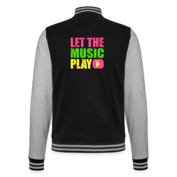 let the music play - College Sweat Jacket - black/heather grey - Back - Marisol (170cm)