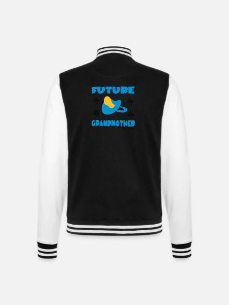 Future grandmother - College Sweat Jacket - black/white