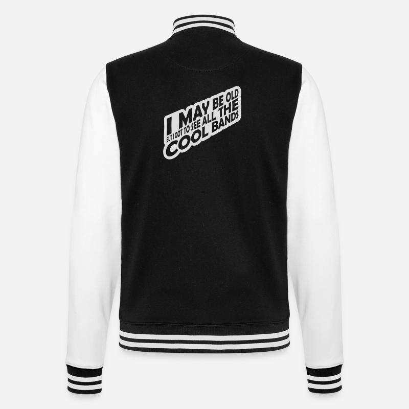 I may be old - College-Sweatjacke - Schwarz/Weiß