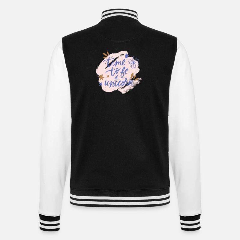 Zeit, einzigartig zu sein - College-Sweatjacke - Schwarz/Weiß