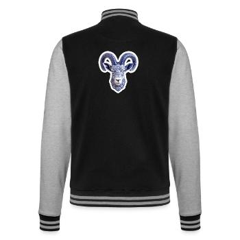 Ceramic deer head - College Sweat Jacket - black/heather grey - Back - Marisol (170cm)
