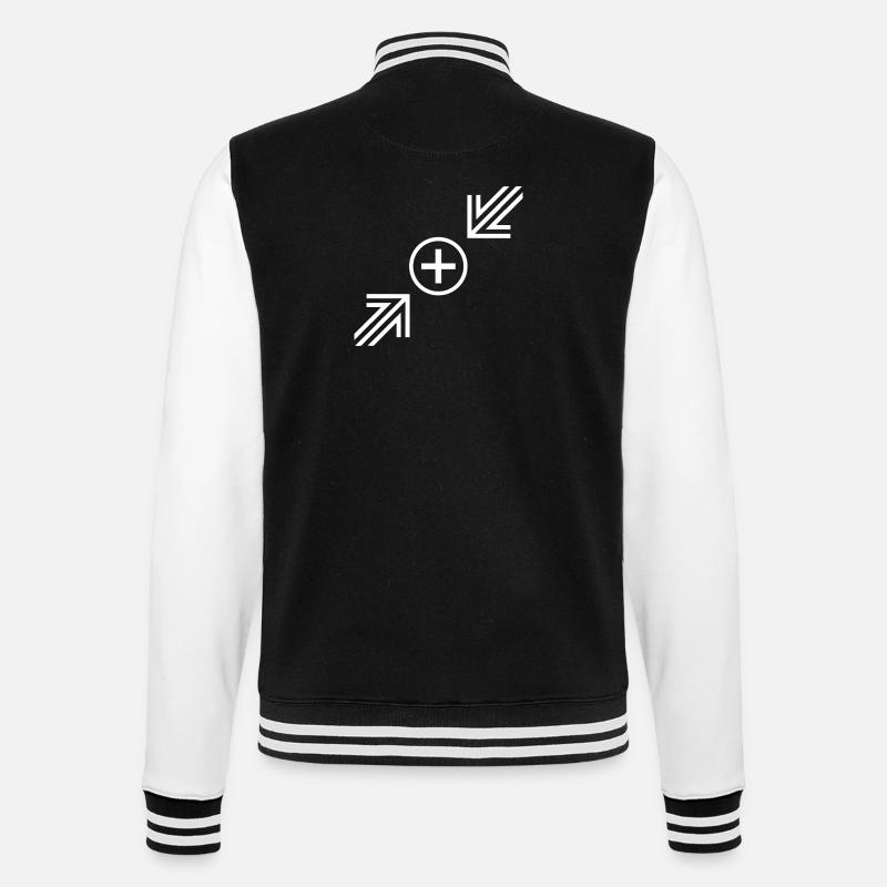 Pfeil - College-Sweatjacke - Schwarz/Weiß