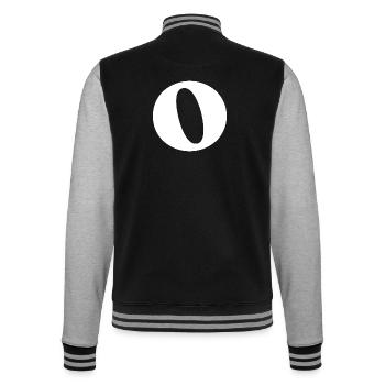 Letter o - College Sweat Jacket - black/heather grey - Back - Marisol (170cm)