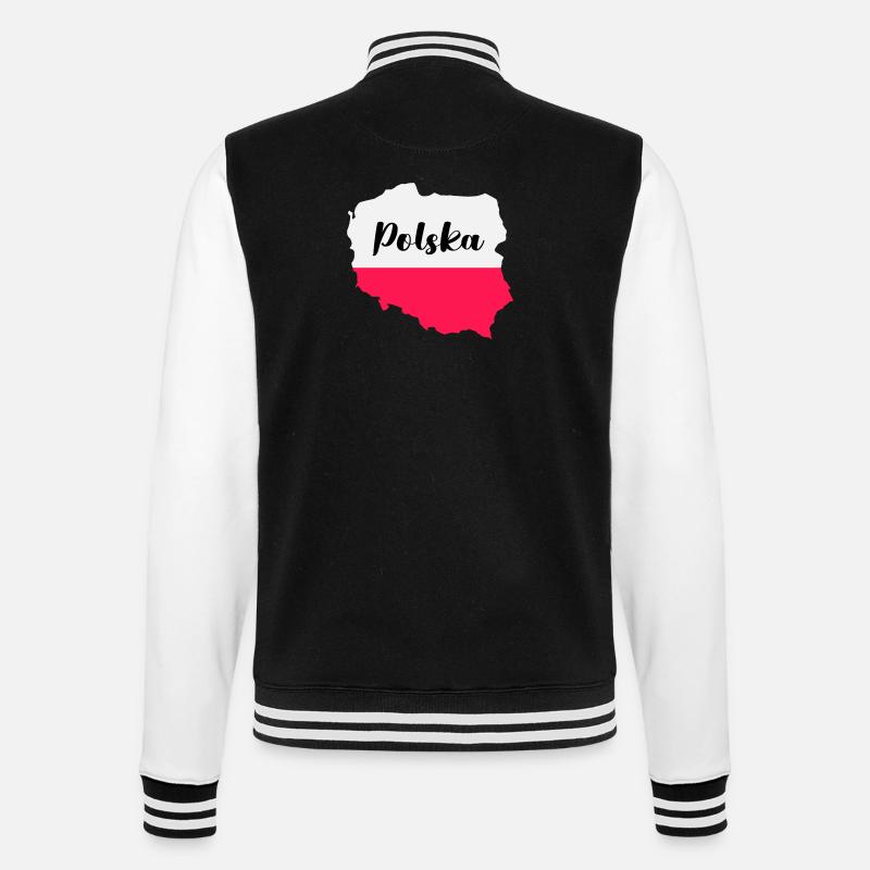 Pologne Polska - Veste Teddy - noir/blanc