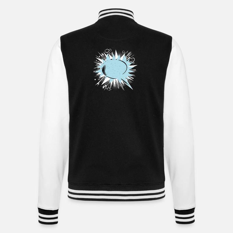 Speech bubble empty - College Sweat Jacket - black/white