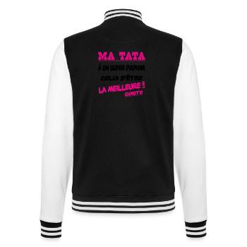 Ma tata la meilleure cuisto - Veste Teddy - noir/blanc - Dos - Marisol (170cm)