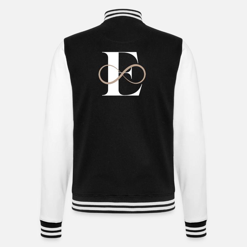 Unendlicher Buchstabe e - College-Sweatjacke - Schwarz/WeiĂź