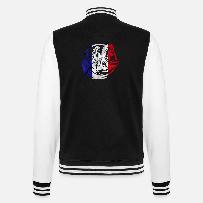 Chevalier conquérant BBR - Veste Teddy - noir/blanc