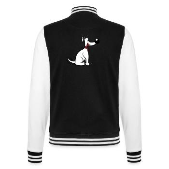 Chien Gros Nez Remuant Mignon Heureux - Veste Teddy - noir/blanc - Dos - Marisol (170cm)