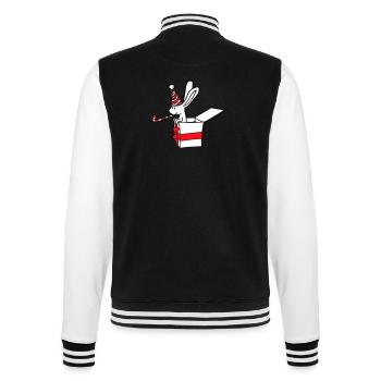 Hase Geburtstag Jahre alt Geschenk Tröte Party Hut - College-Sweatjacke - Schwarz/Weiß - Hinten - Marisol (170cm)