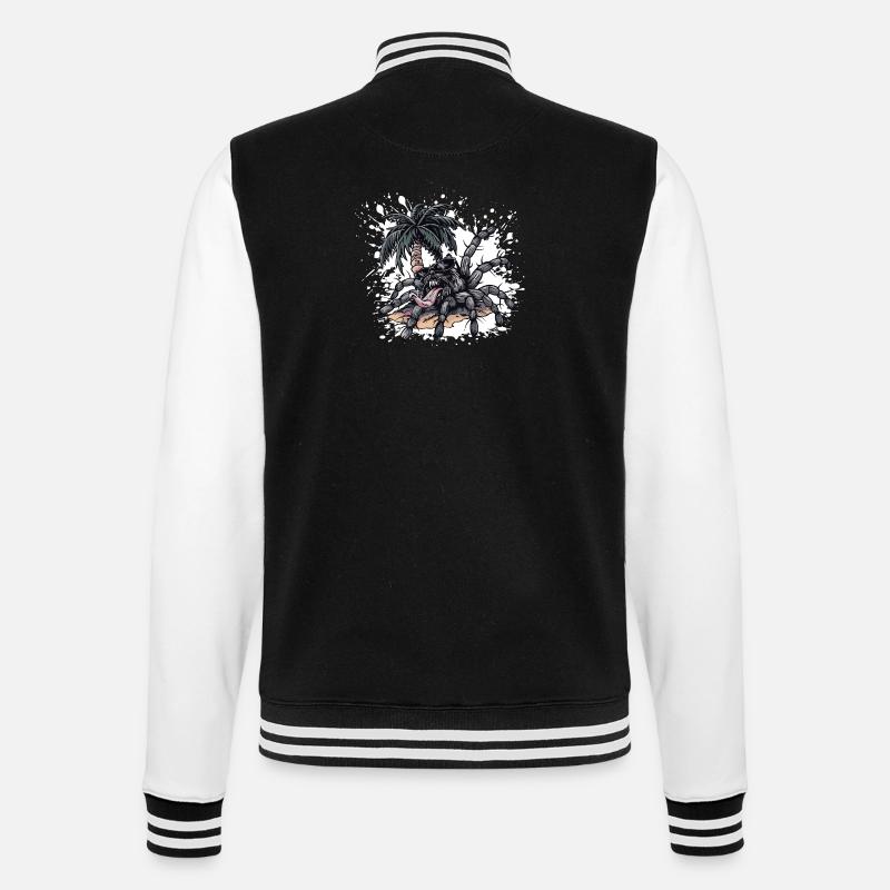 Palmier de l’île Tarentule - Veste Teddy - noir/blanc