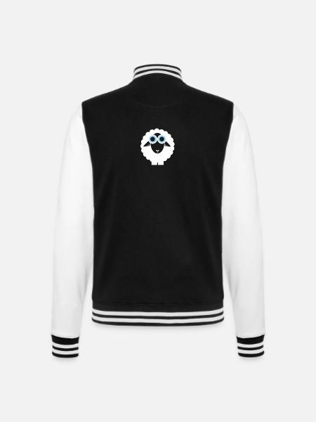 Schaf - College-Sweatjacke - Schwarz/Weiß