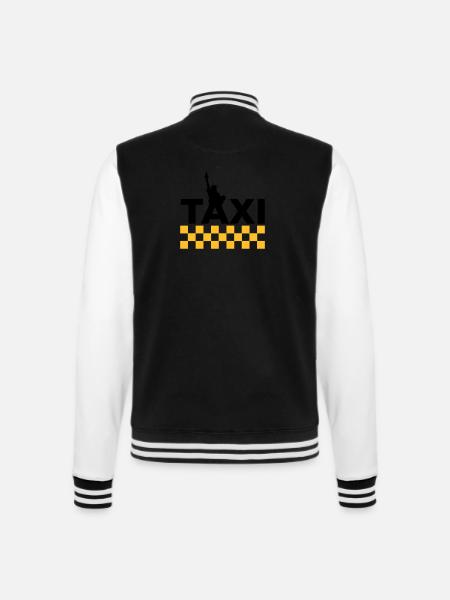 New York Taxi - College-Sweatjacke - Schwarz/Weiß