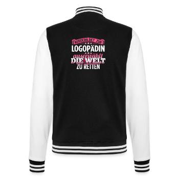 LOGOPÄDIN - Die Auserwählte - College-Sweatjacke - Schwarz/Weiß - Hinten - Marisol (170cm)