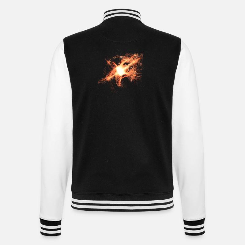 Explosion - College-Sweatjacke - Schwarz/Weiß