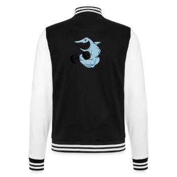 shark_bodybuilder - College-Sweatjacke - Schwarz/Weiß - Hinten - Marisol (170cm)