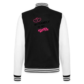 my family my team - College-Sweatjacke - Schwarz/Weiß - Hinten - Marisol (170cm)