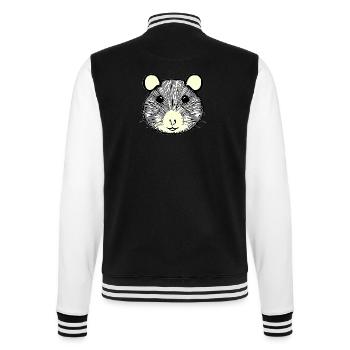Hamster süß Tier Nagetier Tiere lustig Haustier 6 - College-Sweatjacke - Schwarz/Weiß - Hinten - Marisol (170cm)
