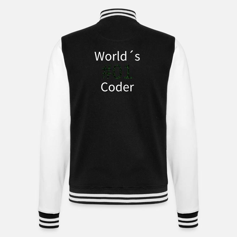 Worlds 01 Coder - College Sweat Jacket - black/white