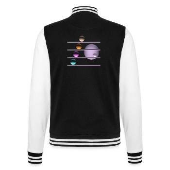 Spiel mit Kugeln -02- - College-Sweatjacke - Schwarz/Weiß - Hinten - Marisol (170cm)