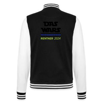das wars rentner 2024 - College-Sweatjacke - Schwarz/Weiß - Hinten - Marisol (170cm)