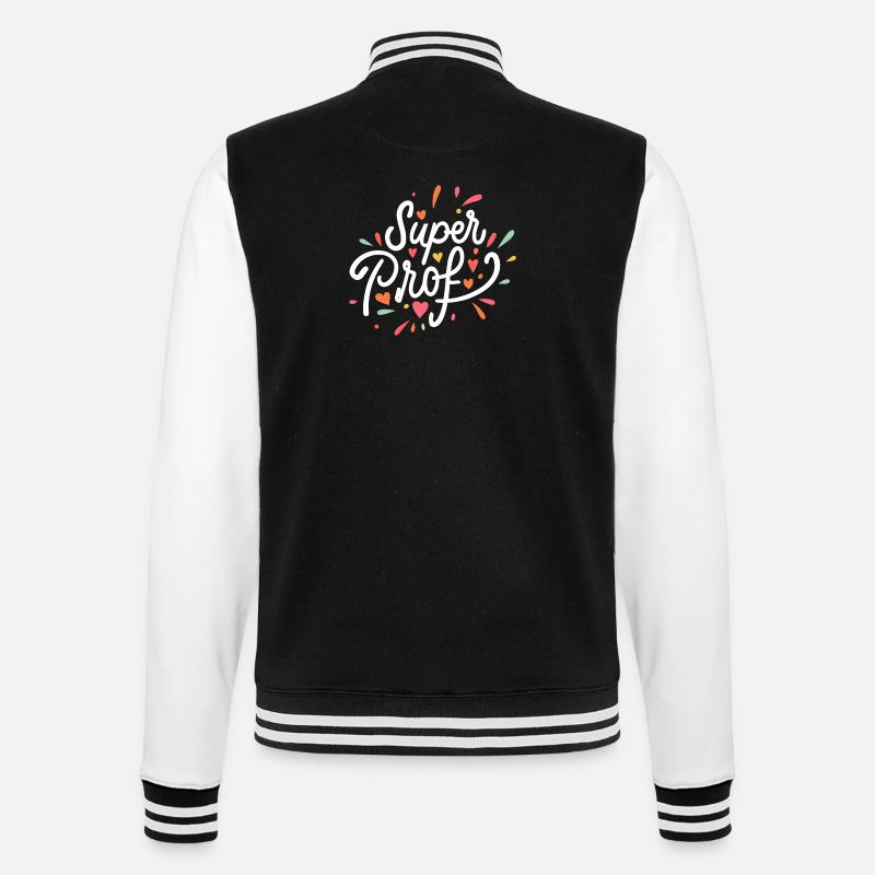 Super prof - Veste Teddy - noir/blanc