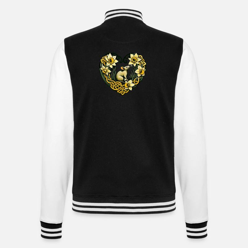 Rodent Love - College Sweat Jacket - black/white