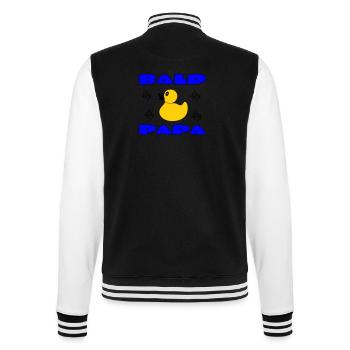 BALD PAPA - College Sweat Jacket - black/white - Back - Marisol (170cm)