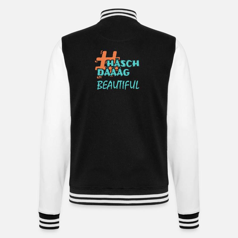 Gift for Beautiful - College Sweat Jacket - black/white