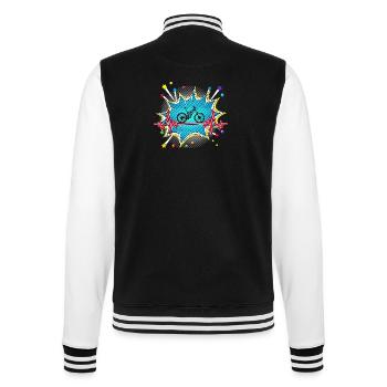 Pferd Pop Art Comic Retro Herzschlag - College-Sweatjacke - Schwarz/Weiß - Hinten - Marisol (170cm)