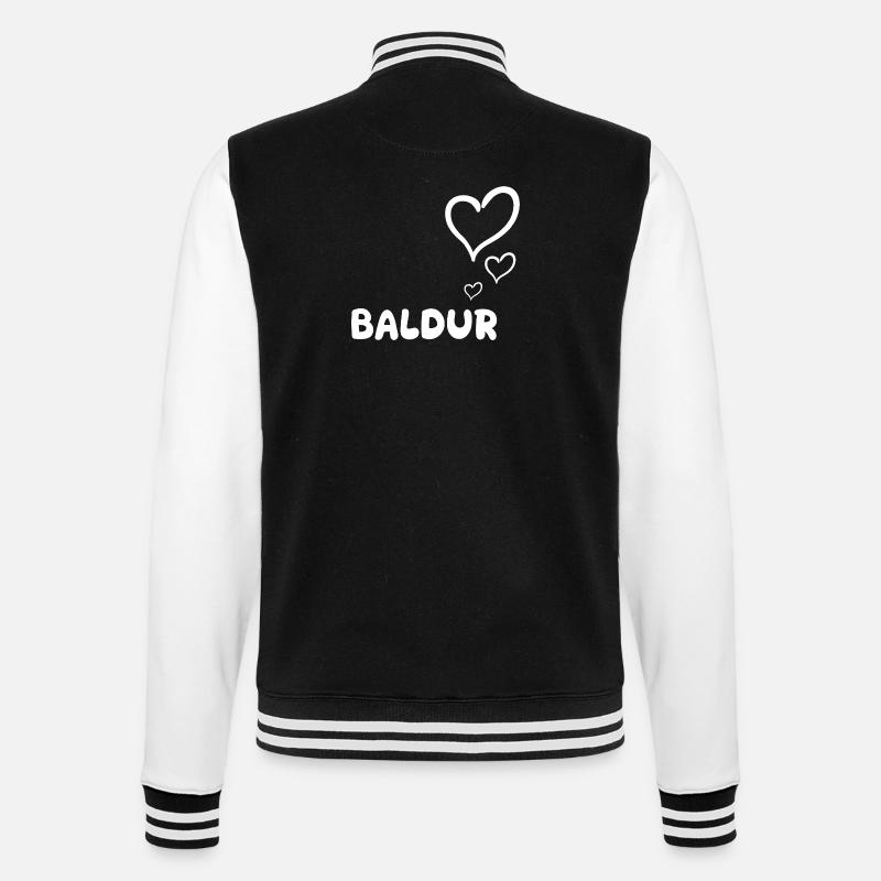 Gift for Baldur - College Sweat Jacket - black/white