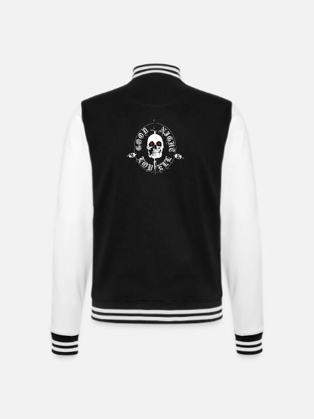 Night Lovell skull - College-Sweatjacke - Schwarz/Weiß