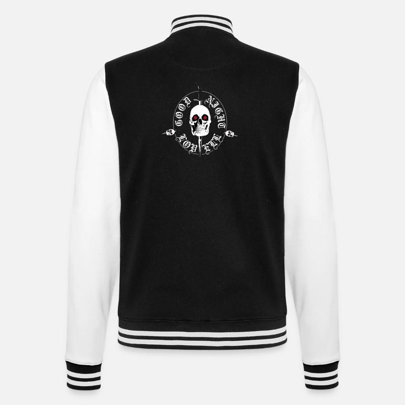 Night Lovell skull - College-Sweatjacke - Schwarz/Weiß