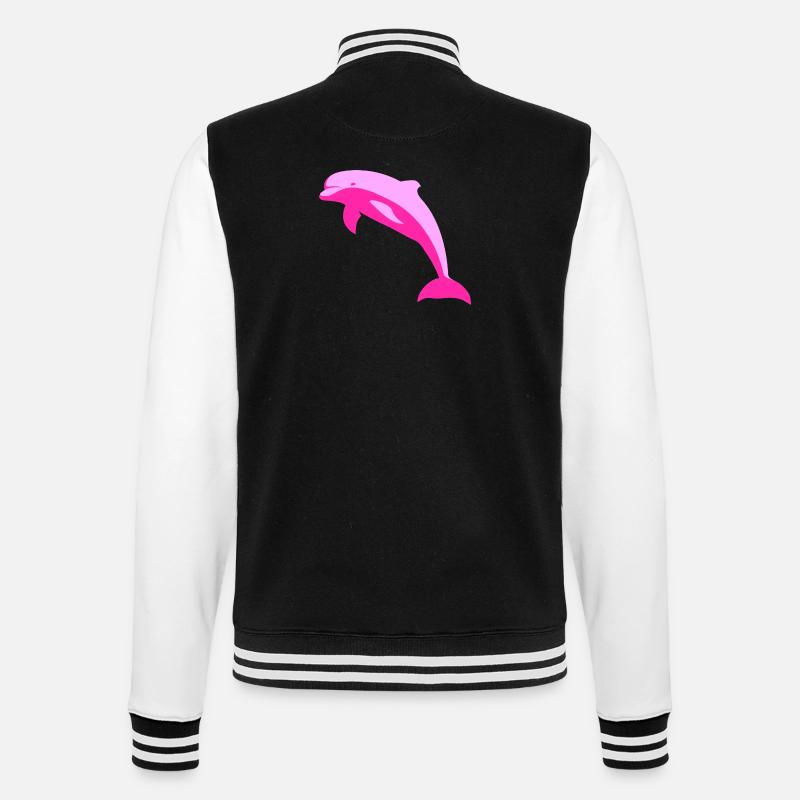 Pink dolphin - College-Sweatjacke - Schwarz/Weiß