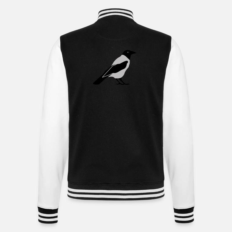 b i r d78 - College-Sweatjacke - Schwarz/Weiß