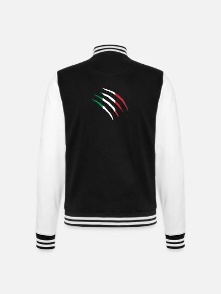 Italien Italy - College-Sweatjacke - Schwarz/Weiß