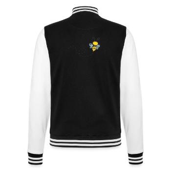 94 - College Sweat Jacket - black/white - Back - Marisol (170cm)