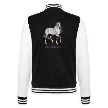 Andalusier - College-Sweatjacke - Schwarz/Weiß - Hinten - Marisol (170cm)