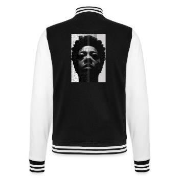 Afro Girl - College Sweat Jacket - black/white - Back - Marisol (170cm)