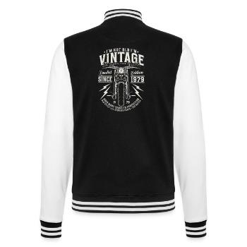 1979 Vintage Anniversaire Moto Vintage - Veste Teddy - noir/blanc - Dos - Marisol (170cm)