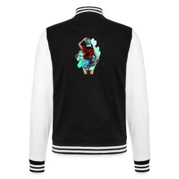 SkateR Girl - redhead - College Sweat Jacket - black/white - Back - Marisol (170cm)
