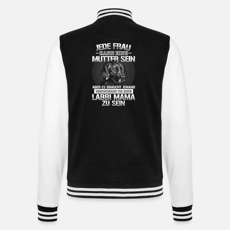Labrador Mama - College-Sweatjacke - Schwarz/Weiß